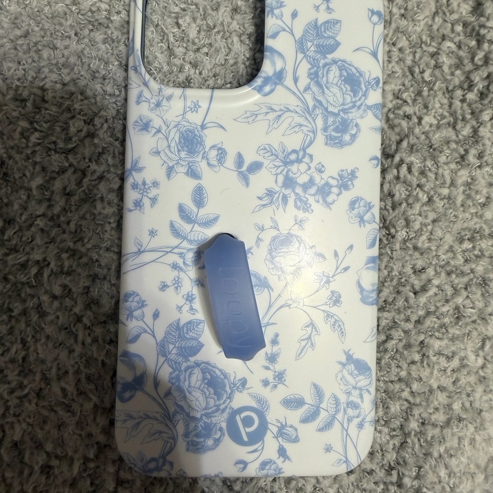 Loopy Case Blue Floral on White Phone Case iPhone 13 Pro Max